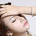 Woman Crystal Diamond Bracelets,Hemlock Valentine's Chain Bracelet Lovers Gifts (Silver)
