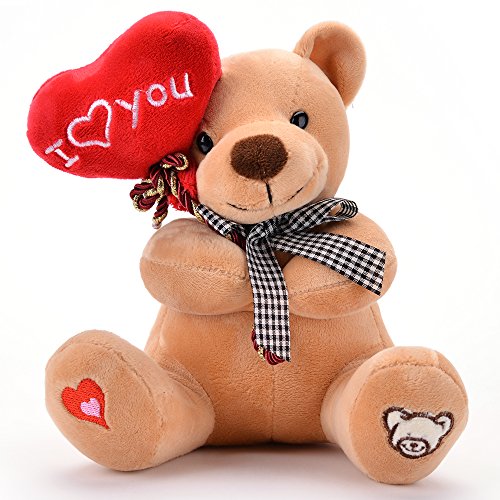 Gloveleya plush smile teddy bear with heart "i lov…