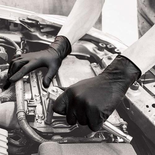 bodyguard black nitrile gloves medium