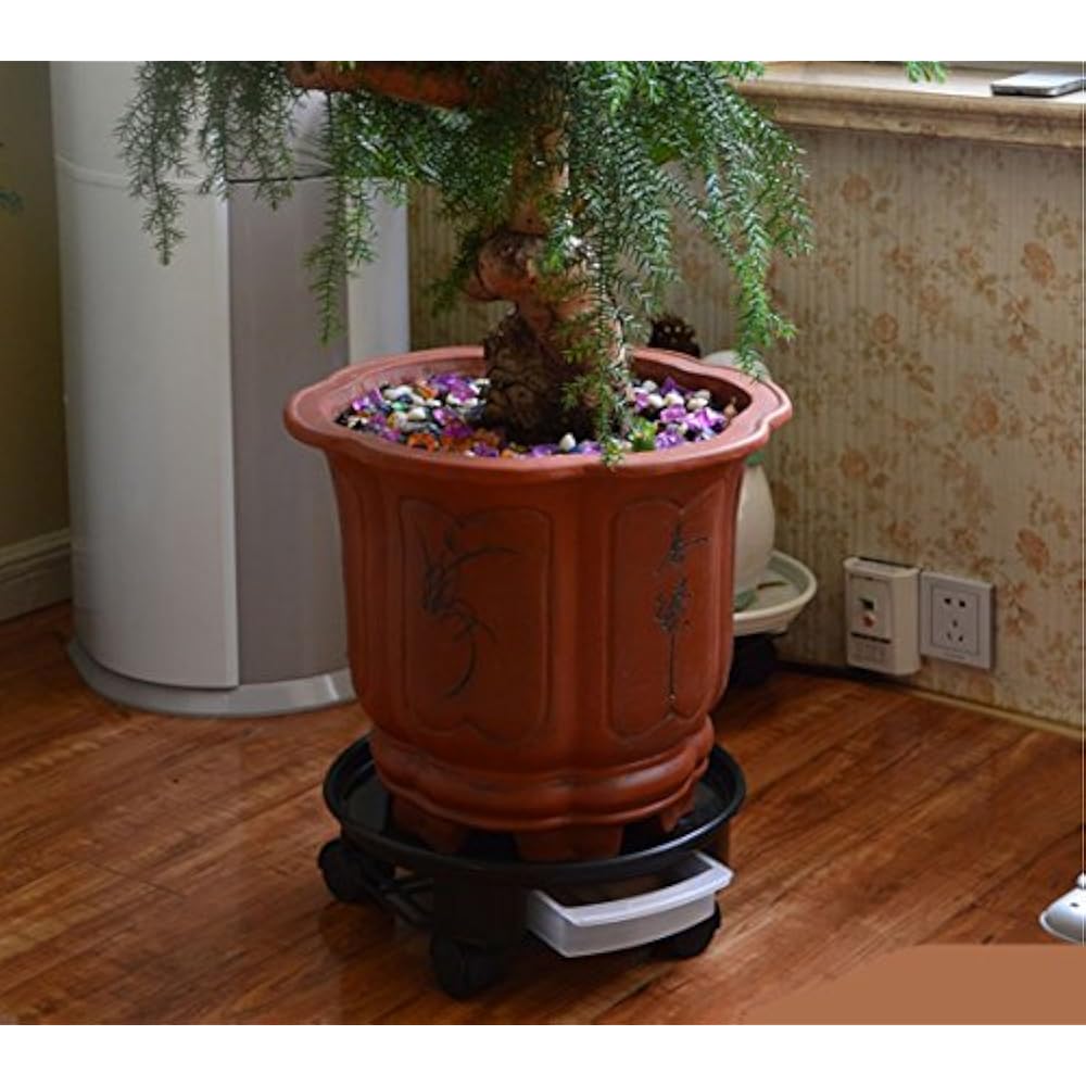 16" Plant Saucer Caddy Pot, Dolly With Wheel Roller Moving