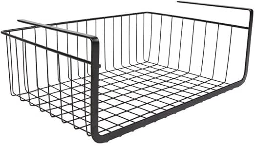 JY Negro debajo del estante Cesta de almacenamiento debajo del gabinete