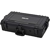 MEIJIA All Weather Waterproof Hard Camera Case,Hard Case with Customizable Fit Foam,Fit Use of Drones,Camera,Equipments,Pistols,Elegant Black (Black, 28.84"x16.92"X7.08")