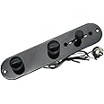 Dopro Loaded Control Plate Pre-Wired 3-Way Control Plate with Wiring Harness for Fender Tele/Telecaster Guitars Black