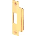 Prime-Line U 9429 Door Strike Plate - Chrome Plated Steel, Fits Standard ASA Cutout, With Hardware