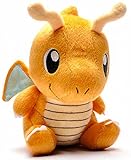 Dragonite Plush 7'' - Large Baby Dragonite Pokemon Plushie Toy 7 Inch Tall PRIME
