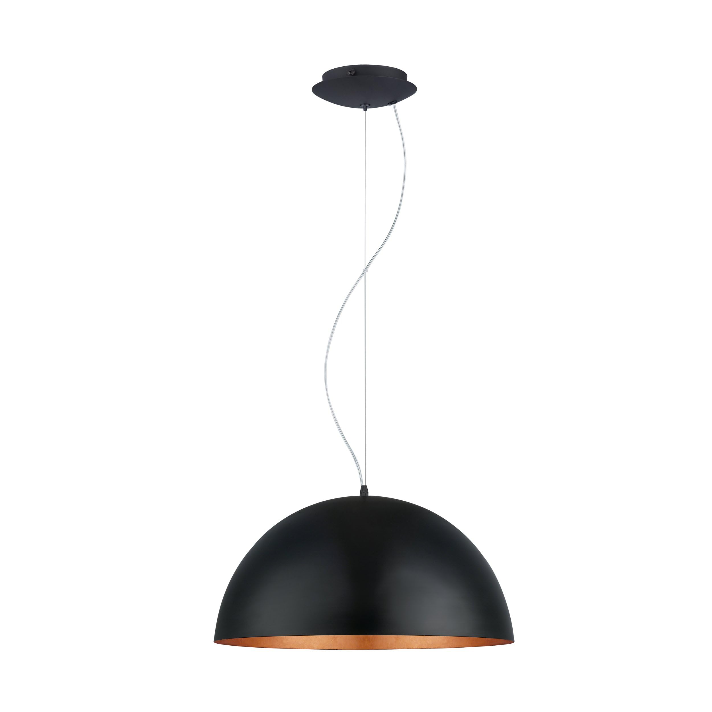 Eglo Gaetano 1 Indoor E27 Black, Copper – Ceiling Lighting (Bedroom, Corridor, Dining Room, Living Room, Indoor, Black, Copper, IP20, Surfaced, Steel)
