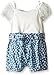 Bonnie Jean Girls' Knit to Chambray Floral Romper Dress