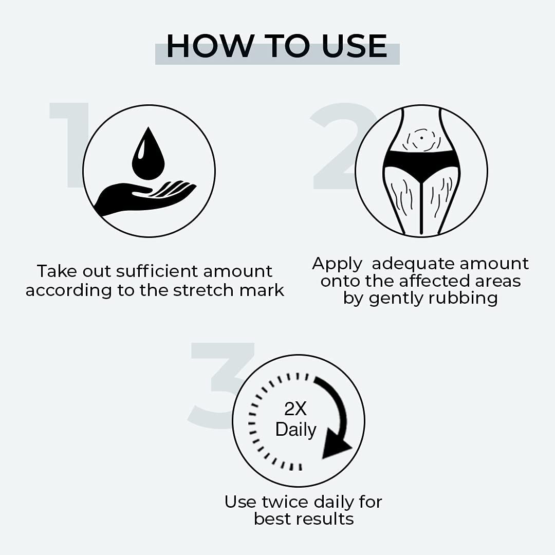 Grah Fixderma Strallium Stretch Mark Cream, Removes Pregnancy stretch marks, Scar removal and Moisturizing Cream, Stretch mark remover for Stomach, thighs & all body parts- 75g