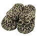 Anti-slip Indoor House Flip Flop Slippers, Home Slipper Womens Flurry Plush Anti-slip Slip-On Thong Shoes,Brown Leopard Fringes US 7/8