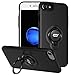 DESOF iPhone 8 Case/iPhone 7 Case with Ring Holder Kickstand Function, iPhone SE (2020) case, 360 Degrees Rotating Ring Holder Grip Case Ultra Slim Thin Hard Cover for iPhone SE/8/7(4.7inch) (Black)