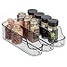 mDesign Small Plastic Kitchen Storage Divided Bin for Child/Kids Supplies - 3 Compartments to Organize Baby Food Jars, Pouches, Bottles, Sippy Cups, Cans, Pacifiers, Shampoo - 2 Pack - Smoke Gray