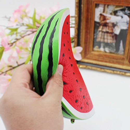 Insaneness Xmas Gift Baby Toys Jumbo Slow Rising Squishies Toys Scented Squeeze Watermelon Stress Relief Toy (Red) - Thumbnail 5
