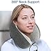 Memory Foam Travel Pillow - Airplane Neck Pillow with Washable Cover, Ear Plugs and Eye Mask for Superior Comfort Breathable Pillow Gray by The Comfort Brand