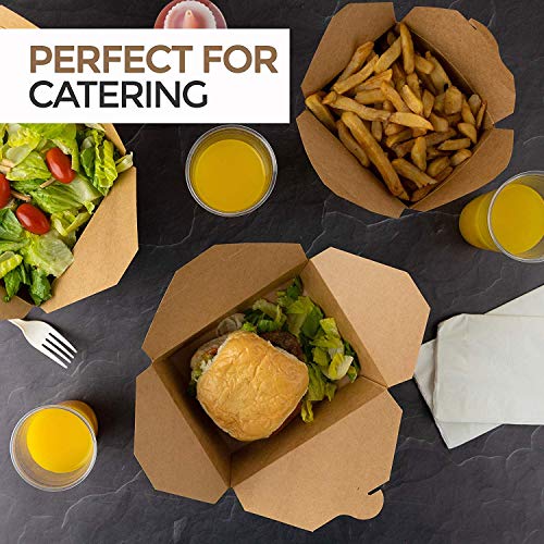 4 Microwaveable+Kraft+Grease+Resistant+Containers