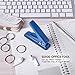 Single Hole Punch Heavy Duty Paper Hole Puncher Small One Hole Punch with 6 Extra Book Rings
