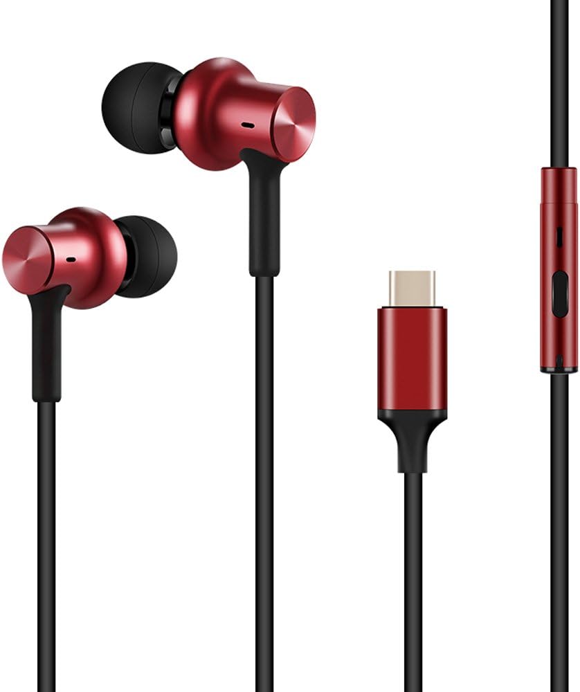 Type-C Earbuds With CLDA Hi-Fi Stereo Sound In-Ear Corded Earphones For All USB Type C Smartphones Tablets Notebooks, Support Call / Music