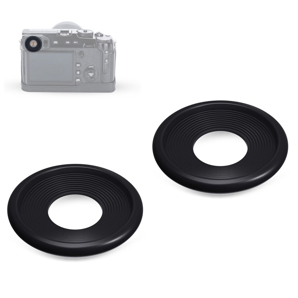 JJC 2Pcs Silicone Rubber Eyecup Eyepiece Viewfinder for Fujifilm X-Pro2 Digital Camera, for Eyeglass User