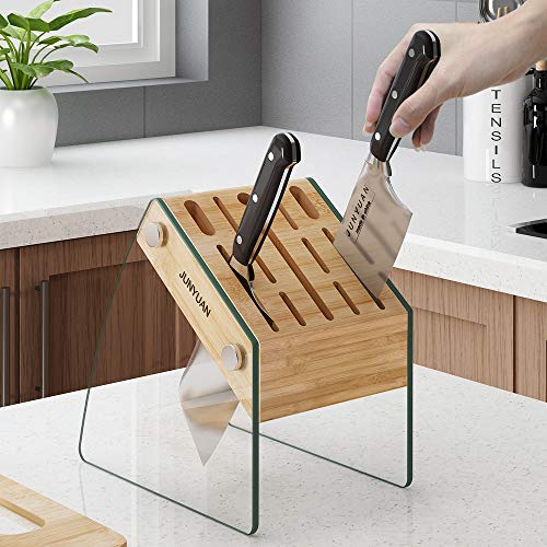 12 Slot Universal Kitchen Knife Block Without Knives, Knife Holder