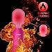 XUANAI Automatic Heating Wand Massager with 12 Powerful Speeds & Astonishing Vibration Modes, Rechargeable Handheld Body Massager for External Elvet-Smooth Sensation 100% Waterproof (Purple) (Pink)