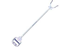 GRABBER BUDDY, Innovative Reacher Tool 36 inch, White, Blue, Aluminum, 1 Count