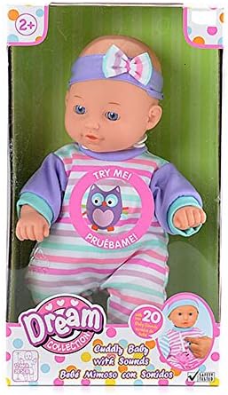 GiGo Baby Girl Babbler Cuddly Doll - 20 Different Sounds - 12"