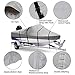 RVMasking Heavy Duty 600D Polyester Trailerable Boat Cover Black for 17'-19' / 20'-22'L V-Hull Runabouts Outboards and I/O Bass Boats (20-22 ft)