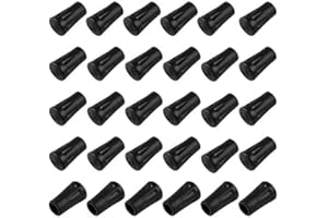 30 Pieces Trekking Hiking Pole Tips, Rubber Walking Stick Tips Caps Replacement Anti-Slip Hiking Poles Rubber Tips for Mounta