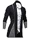 TAM WARE Mens Classic Fashion Marled Open-Front Shawl Collar Cardigan TWGG1308-BLACK-US L