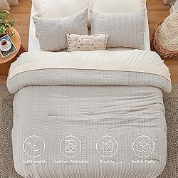 Bedsure Boho Comforter Set Queen - Tufted Bedding