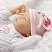 SanyDoll Reborn Baby Doll Vinyl 22inch 55cm Lovely Lifelike Cute Toy Pink Sleeping Baby Doll