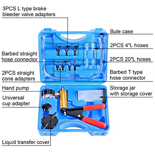 N / A YSTOOL Brake and Clutch Fluid Hand Pump Vacuum Bleeder Tool Kit