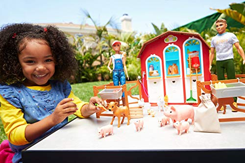 Barbie GFF51 Spaß auf dem Bauernhof Bauernhof Spielset mit Zwei Puppen, Puppen Spielzeug ab 3 Jahren – Bild 3