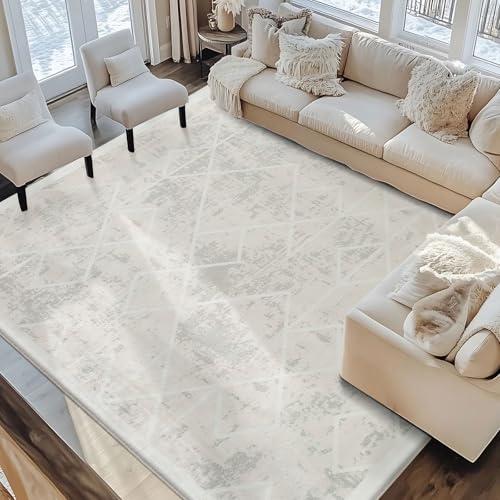 Leesentec Carpet Salon 200x300 Room Rugs Cream Ivory White White Baby Child Vinyl Short Hair Modern Abstract Geometry Soft Non-Slip Bedroom Accessories
