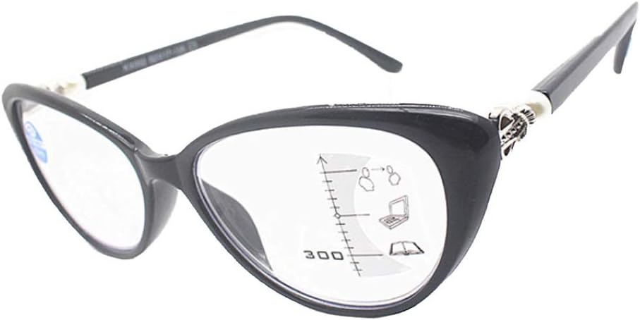 Yefree Retro Progressive Multifocal Reading Glasses Comfortable Oval Full Frame Men's and Women's Eyeglasses