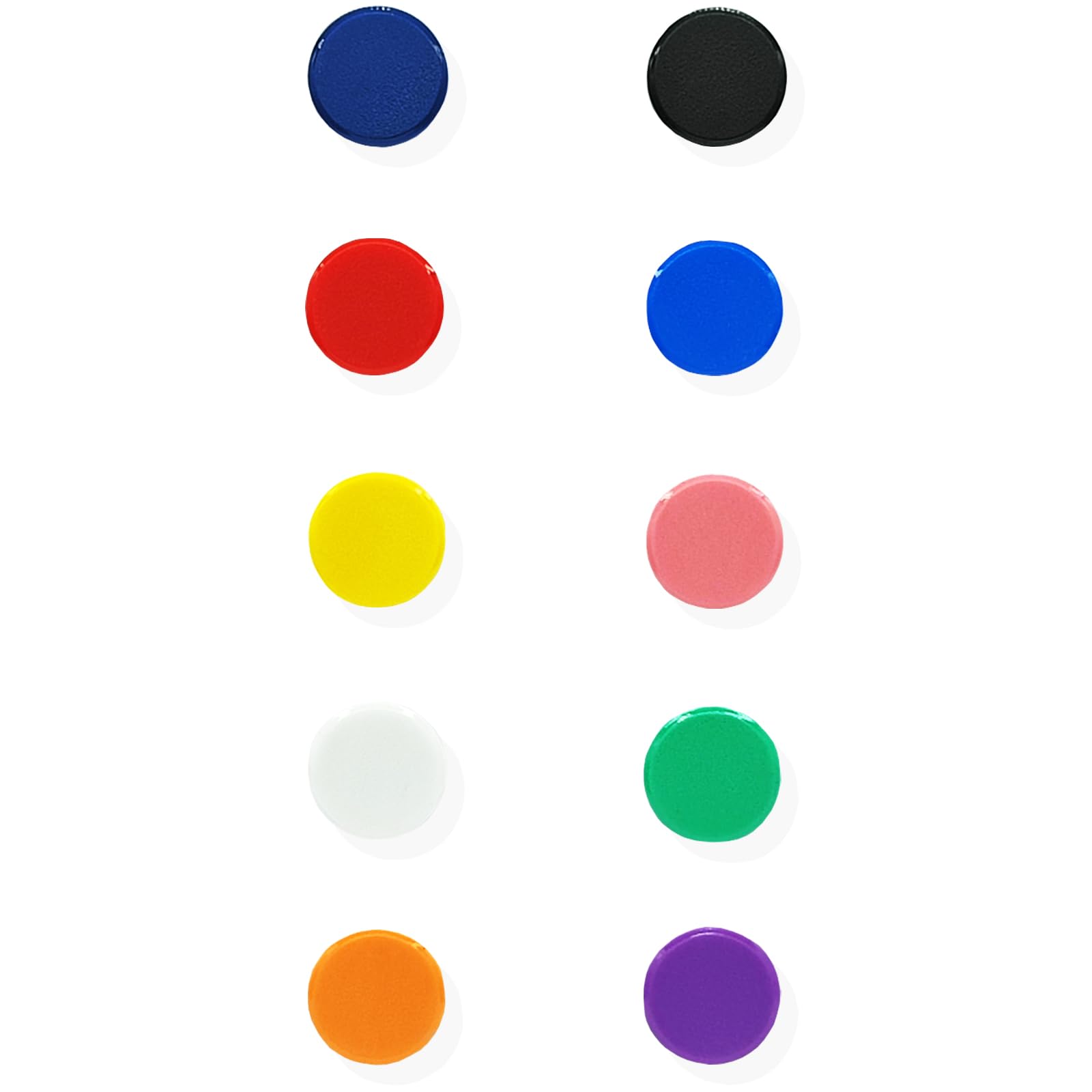 PYJLBX 10 Pack Fridge Magnets - 10 Colours Heavy Duty Magnets, Round Mini Magnets for Whiteboard, Refrigerator, Notice Board & Crafts - Multi-Purpose Strong Small Magnet for Adults, Home & Office