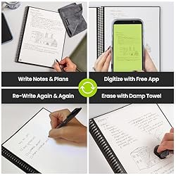 Rocketbook Core Reusable Spiral Notebook, Letter