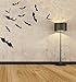 Halloween Decorations 3D Scary Bats Wall Stickers Window Decor Art Wall Decals for Halloween Eve Party, 72 Pack