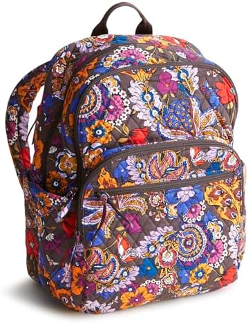 Amazon.com: Vera Bradley Women's Premium Cotton Bancroft Backpack