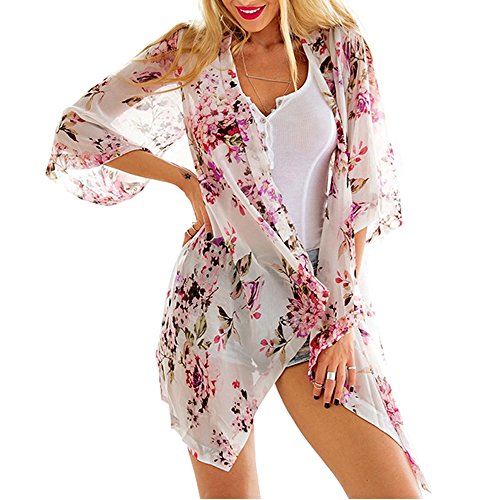 Bb&kk women s fashion floral print kimono cardigan …