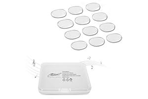 Drum Gel, 12 Pcs, Clear, Dampeners, Silicone Mute, Muffler Pads, Dampening for Snare, Tom Drums and Cymbals