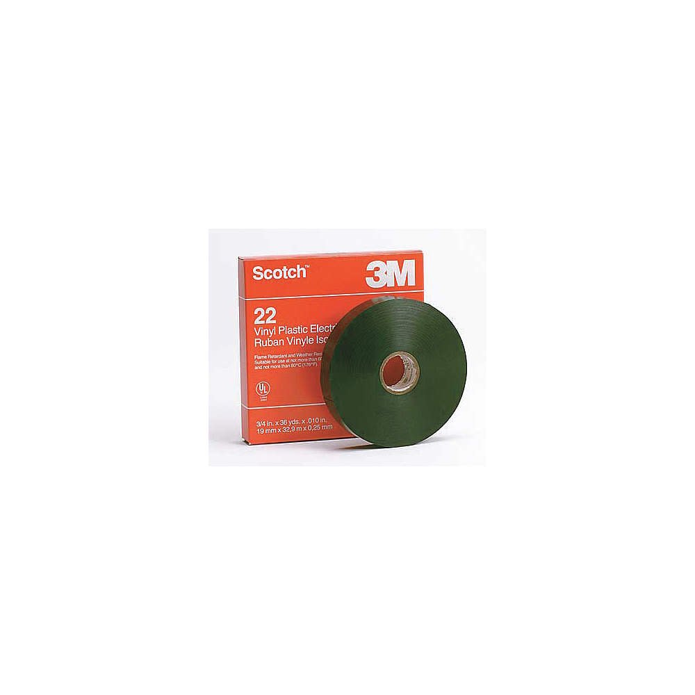 3M Scotch 22 Heavy Duty Vinyl Electrical Tape, 10 to 80 Degree C, 36