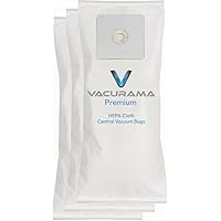 Vacurama Premium Central Vacuum Bags - Compatible for NuTone 391, Beam, Cana-Vac, Electrolux, Kenmore 50601, Allerex, Titan, 