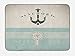 Ambesonne Nautical Bath Mat, Vintage Marine Design for Ocean Lovers Anchor Compass and Stripes, Plush Bathroom Decor Mat with Non Slip Backing, 30.2