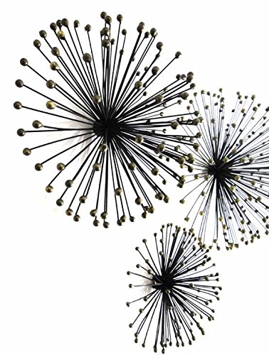 New Contemporary Metal Wall Art 3 Spiky Flower Heads Buy Online In Albania At Albania Desertcart Com Productid 56169417