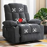 INZOY Massage Swivel Rocker Recliner with Heat and