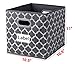 homyfort Cube Storage Organizer Bins 11x11 - Fabric Storage Cubes Bin Foldable Baskets Square Box with Labels and Dual Sturdy Handles for Shelf, Nursery, Cabinet, Clothes, Toys, Set of 6 (Grey)
