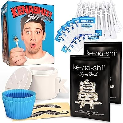 KENASHII Super Nose Wax Kit 100 g Wax 24 Applicators New Eye Ear Pain Free