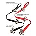 GUQI Pack of 2 Dog Doorbells 7 Extra Loud Bells, Adjustable Dog Outside Bell for Puppy Potty Training,Doggy Bell for Door-Included 2 Upgrade Training Clicker