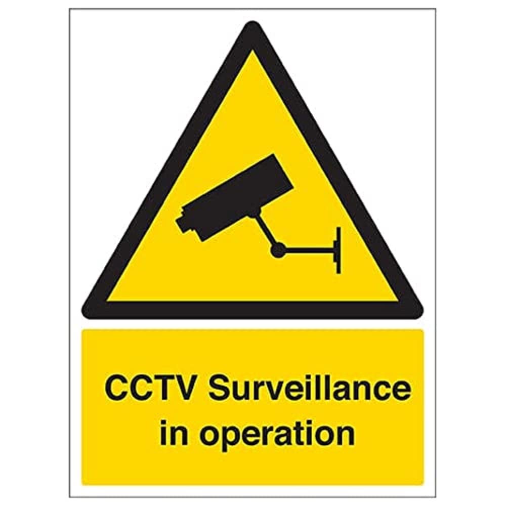V Safety Warning Security - CCTV Surveillance In Operation - 300 X 400mm — image 1
