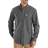 Carhartt Mens Rugged Flex Relaxed Fit Midweight Canvas Long-Sleeve Shirt